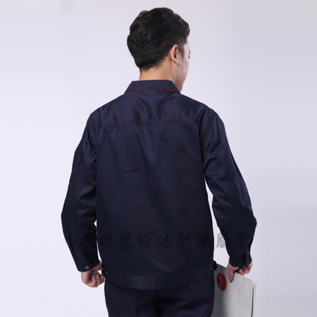 藏青拼大紅印刷廠工作服AC099-YS